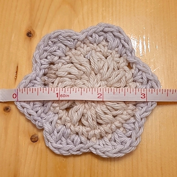 Handmade Crochet 100% Cotton Face Scrubbies car drink coasters Set of 4 - Picture 8 of 8